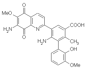 Display the FTase - 10'-desmethoxystreptonigrin  complex