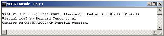 VEGA console window