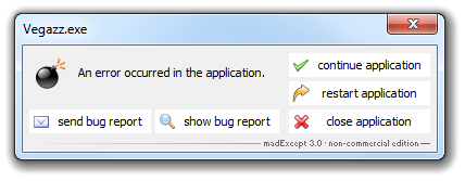 Bug report dialog