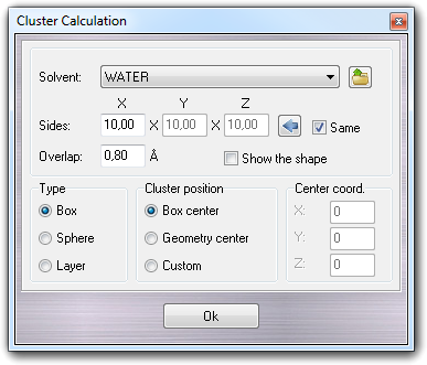 Cluster calculation