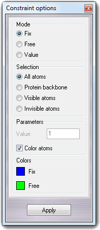 Constraint options