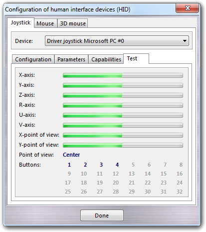 Joystick test