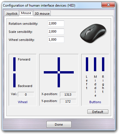 Mouse configuration